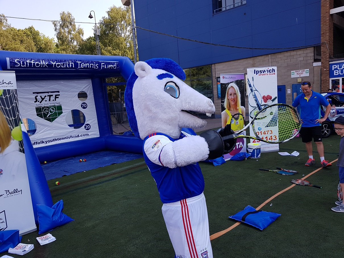 The Elena Baltacha Foundation tennis activity during Ipswich Town Football Club's Open Day.